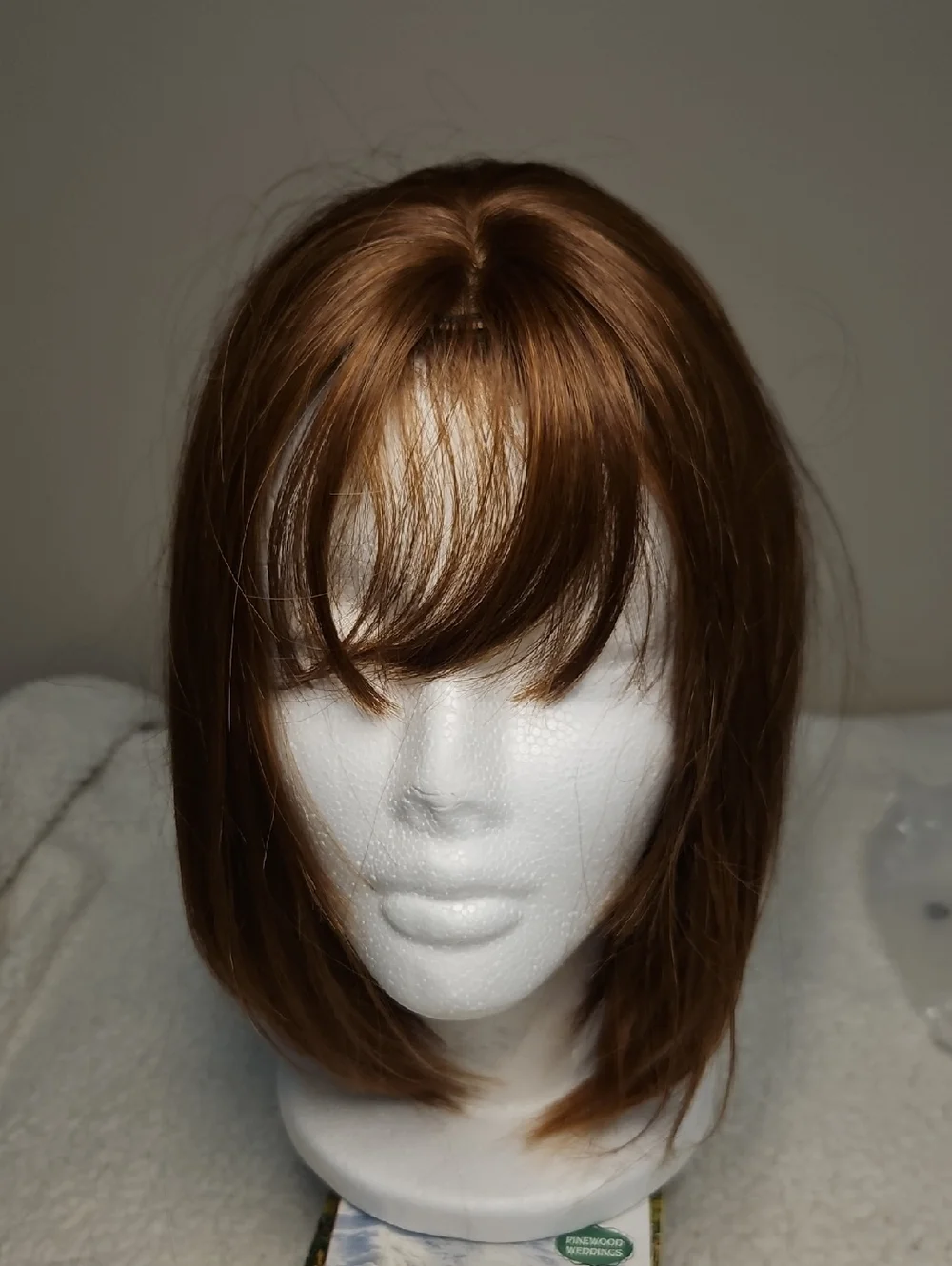 Women's Synthetic Wig with Fringe - Chestnut Brown